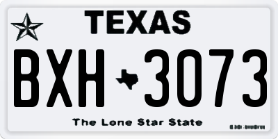 TX license plate BXH3073