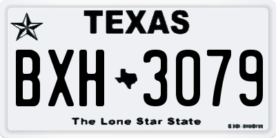 TX license plate BXH3079