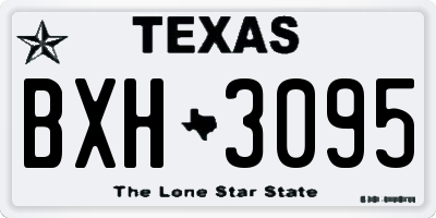TX license plate BXH3095