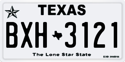 TX license plate BXH3121