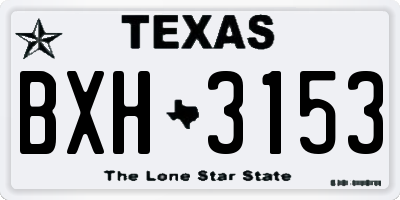 TX license plate BXH3153
