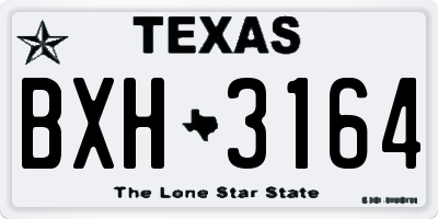 TX license plate BXH3164