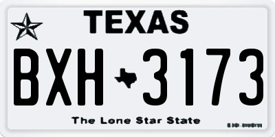 TX license plate BXH3173