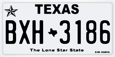 TX license plate BXH3186