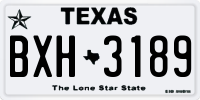 TX license plate BXH3189