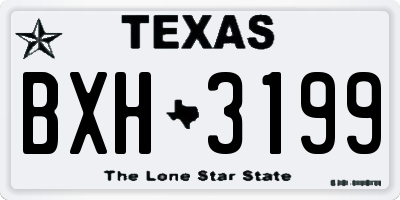 TX license plate BXH3199