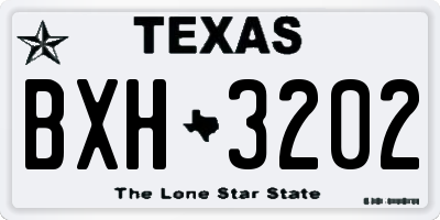 TX license plate BXH3202