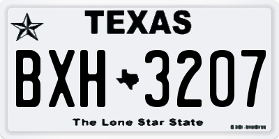 TX license plate BXH3207