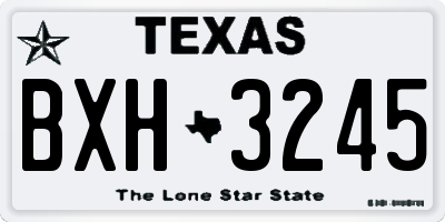 TX license plate BXH3245