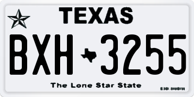 TX license plate BXH3255