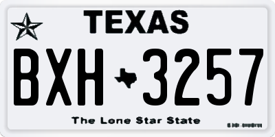 TX license plate BXH3257