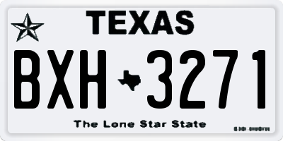 TX license plate BXH3271