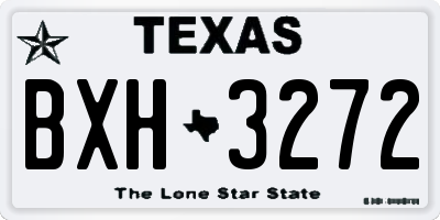TX license plate BXH3272