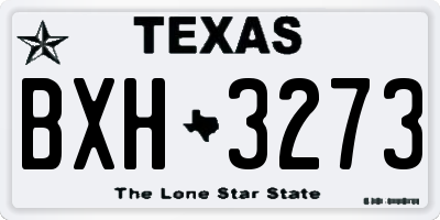 TX license plate BXH3273