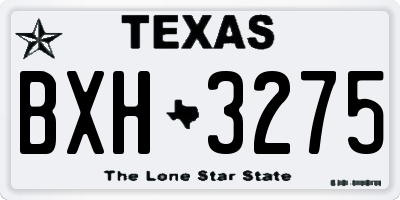 TX license plate BXH3275