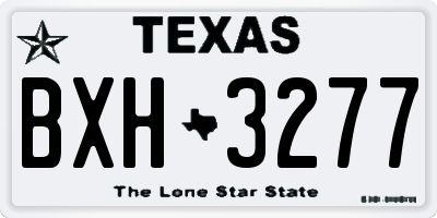 TX license plate BXH3277