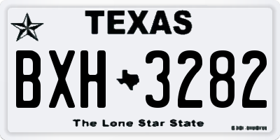 TX license plate BXH3282