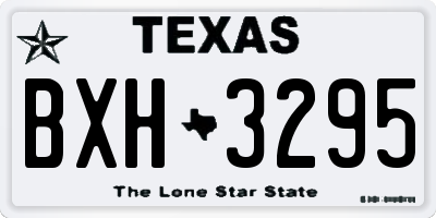 TX license plate BXH3295