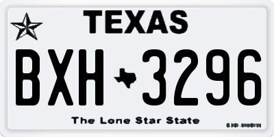 TX license plate BXH3296