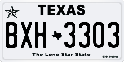 TX license plate BXH3303