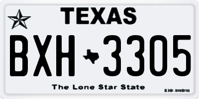 TX license plate BXH3305