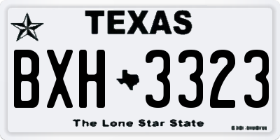TX license plate BXH3323