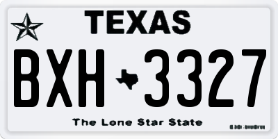 TX license plate BXH3327