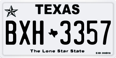 TX license plate BXH3357