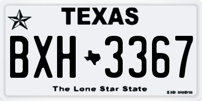 TX license plate BXH3367