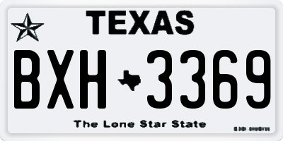 TX license plate BXH3369