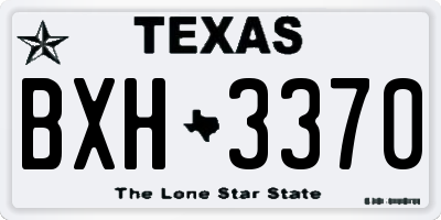 TX license plate BXH3370
