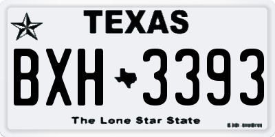 TX license plate BXH3393