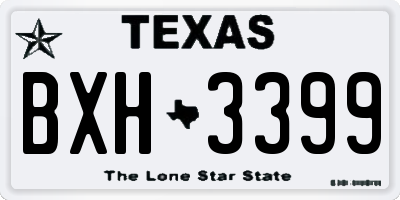 TX license plate BXH3399