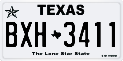 TX license plate BXH3411