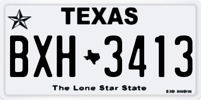 TX license plate BXH3413