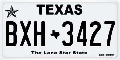 TX license plate BXH3427