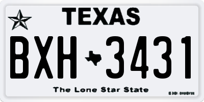 TX license plate BXH3431