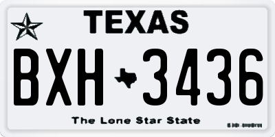 TX license plate BXH3436