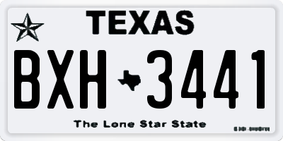 TX license plate BXH3441