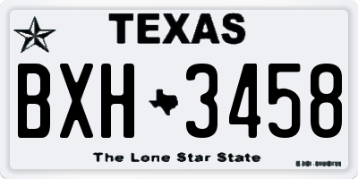 TX license plate BXH3458