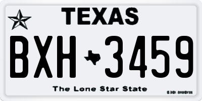 TX license plate BXH3459