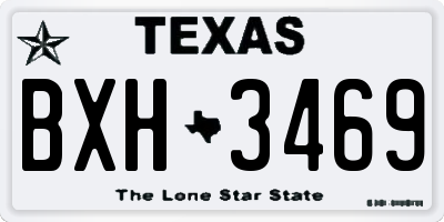 TX license plate BXH3469