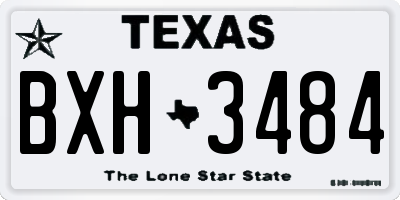 TX license plate BXH3484