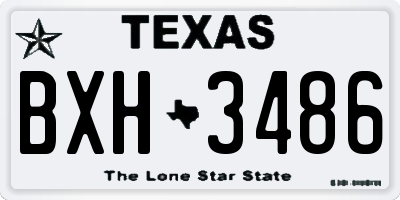 TX license plate BXH3486