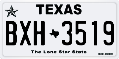 TX license plate BXH3519