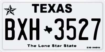 TX license plate BXH3527