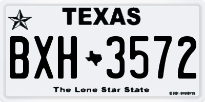 TX license plate BXH3572