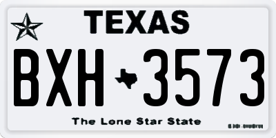 TX license plate BXH3573