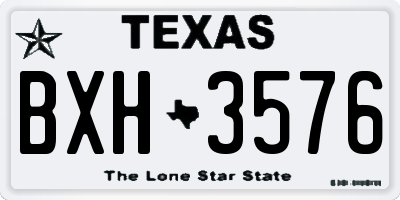 TX license plate BXH3576