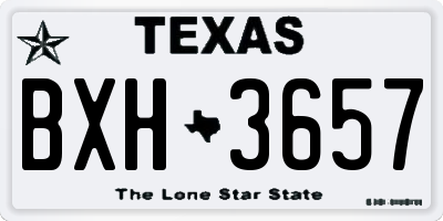 TX license plate BXH3657